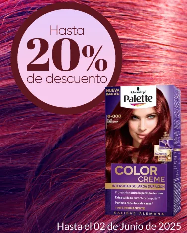 Hasta 20% de descuento en tintes