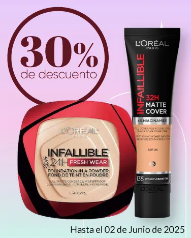 30% de descuento en cosméticos L'Oréal