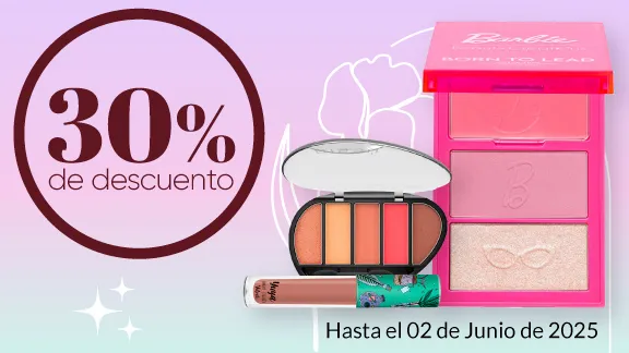 30% de descuento en todos los cosméticos Bissú, Beauty Creations y Yuya