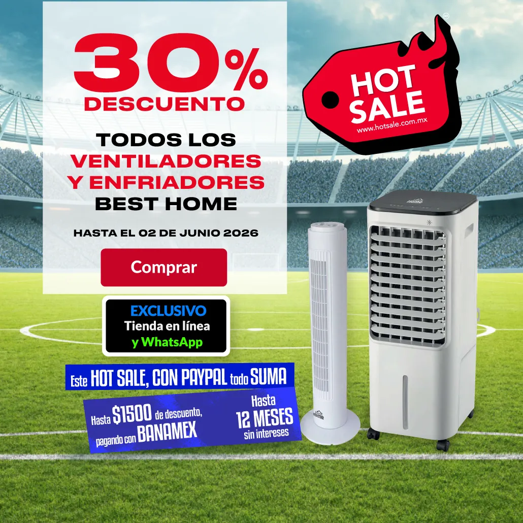 20% de descuento en todos los ventilador y enfriadores Best Home