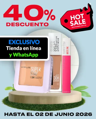 30% de descuento en cosméticos maybelline