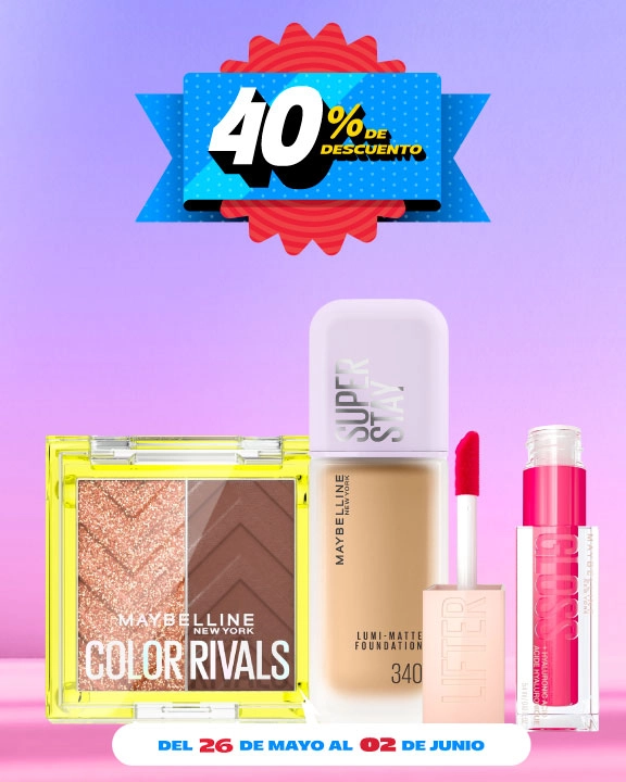 30% de descuento en cosméticos Maybelline