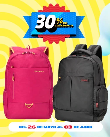 30% de descuento en mochilas Samsonite