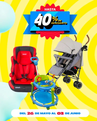 Hasta 40% de descuento en muebles, andaderas y accesorios para bebé