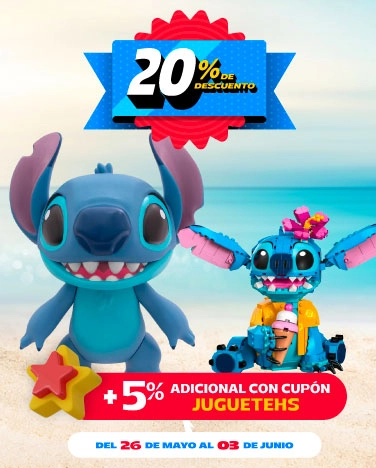 20% de descuento en juguetería +5% adicional con cupón