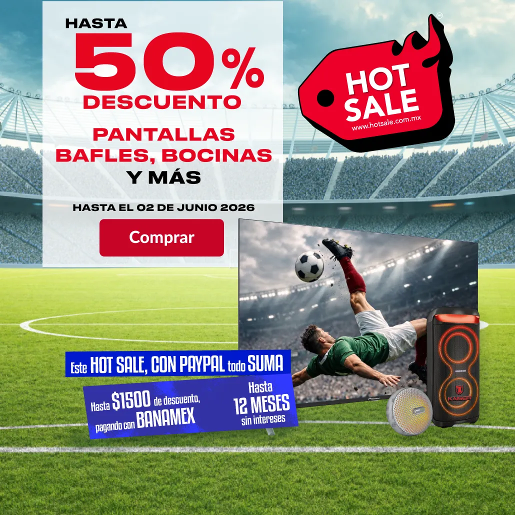 Precio especial en pantallas y equipos de audio