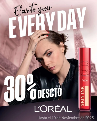 30% de descuento en todos los cosméticos L'Oréal