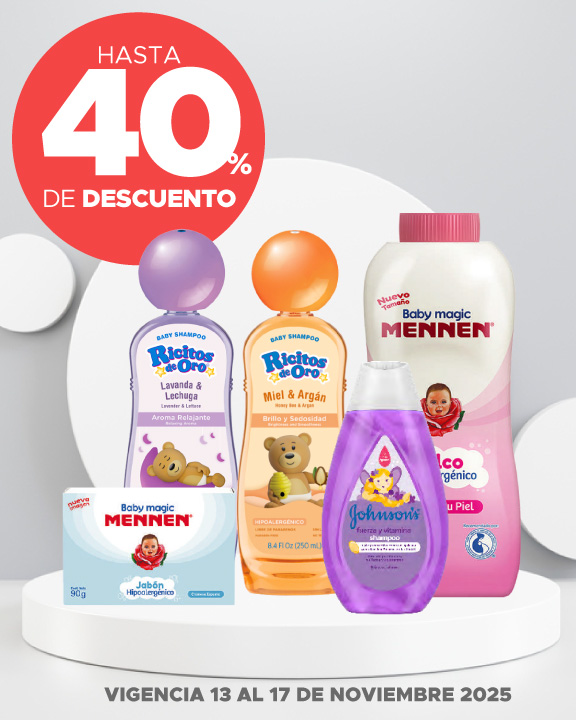 Hasta 40% de descuento en líneas de cuidado y perfumería para bebé