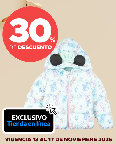30% de descuento en ropa para bebés