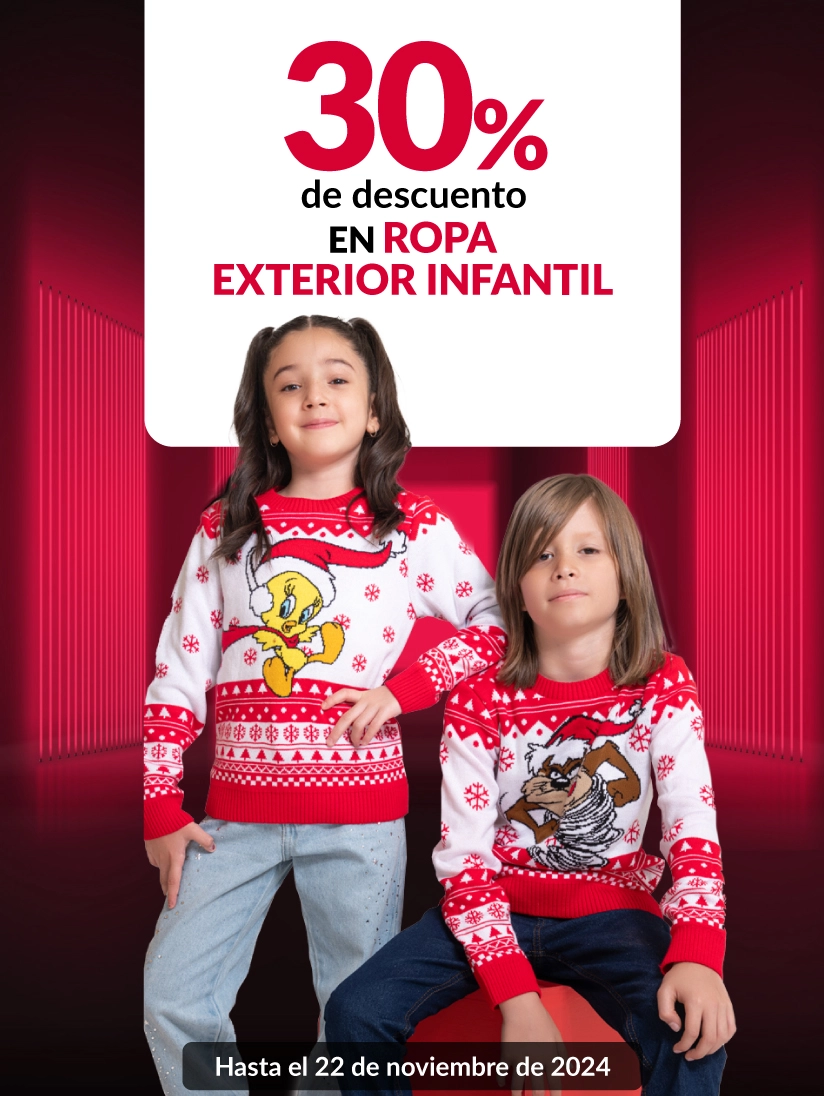 30% de descuento en ropa exterior infantil