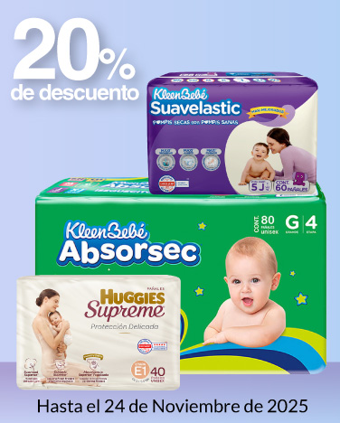 20% de descuento en pañales