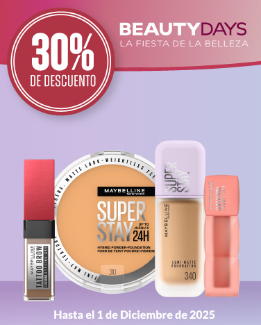 30% de descuento en cosméticos Maybelline
