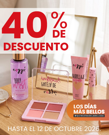 40% de descuento En todos los cosmeticos de la marca Cozzi Beauty