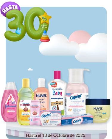 Hasta 30% de descuento en todo para el cuidado de tu bebé