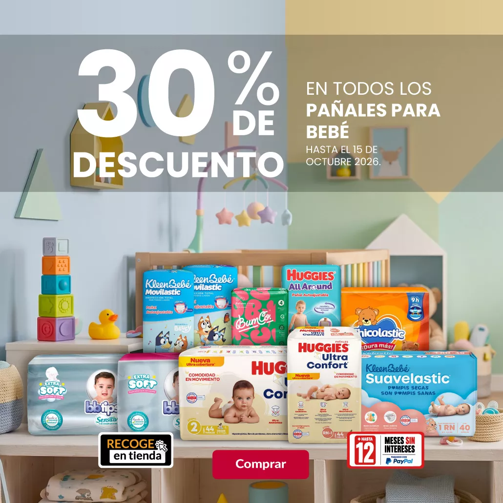30% desc en todos los pañales para bebé