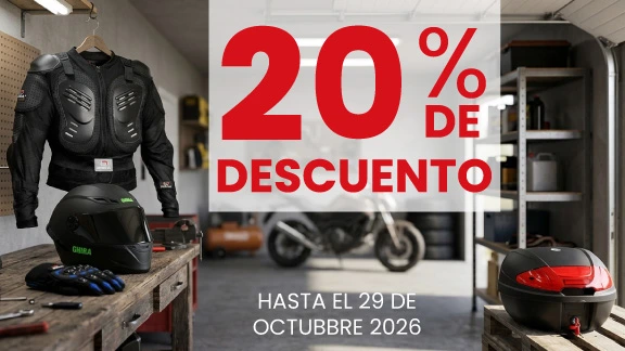 20% de descuento En accesorios de motos