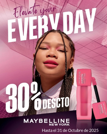 30% de descuento en cosméticos Maybelline
