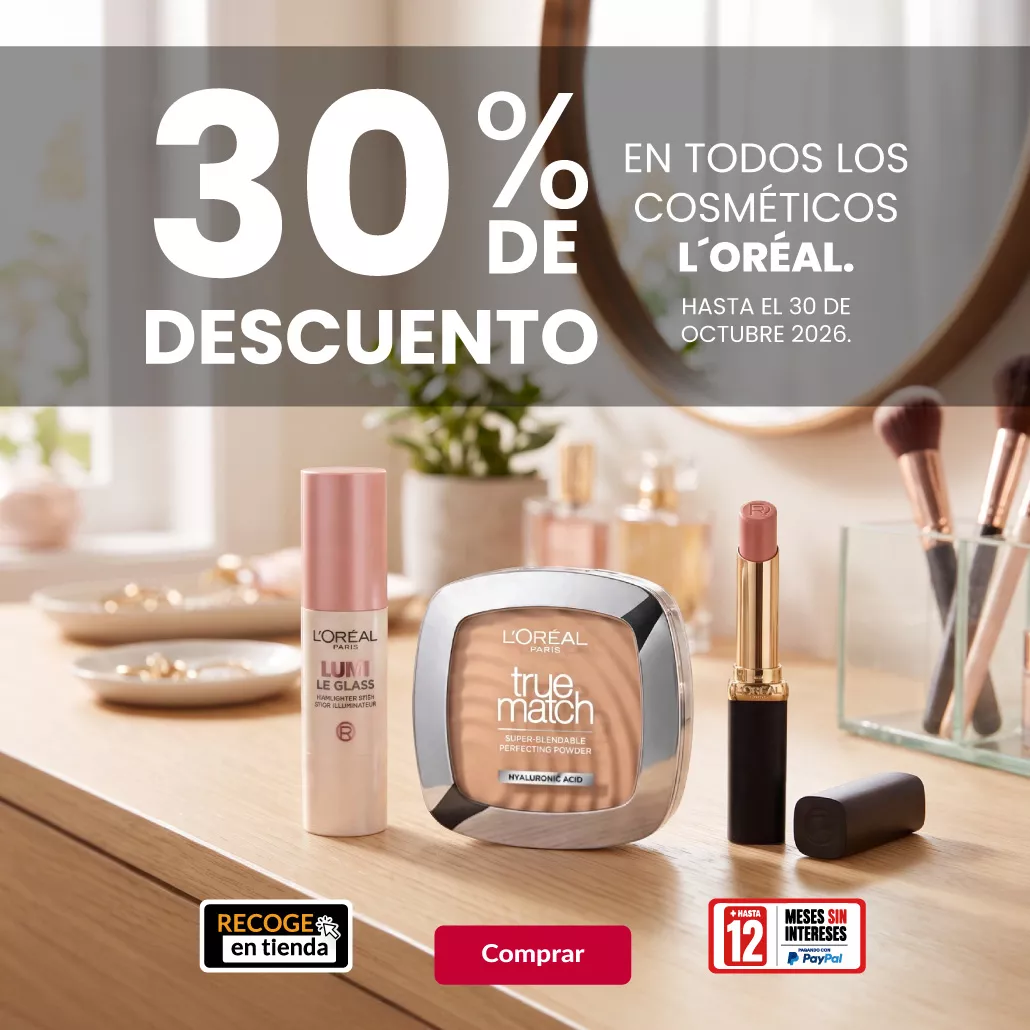 30% de descuento en todos los cosméticos Loreal