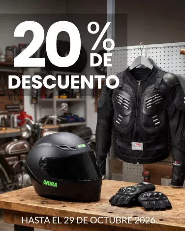20% de descuento En accesorios de motos
