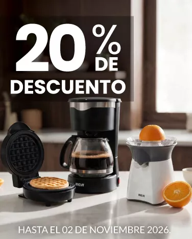 20% de descuento En electrodomesticos de cocina seleccionados.