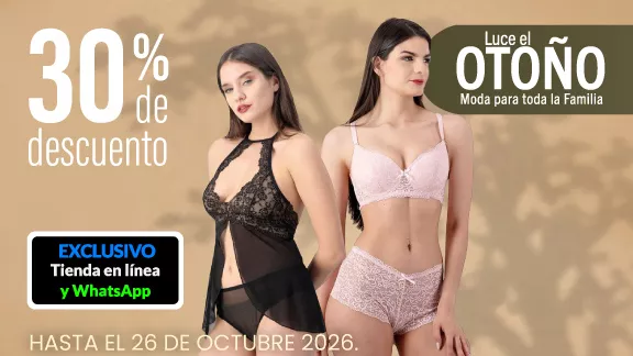 30% de descuento En toda la ropa interior Mon Amour para Dama