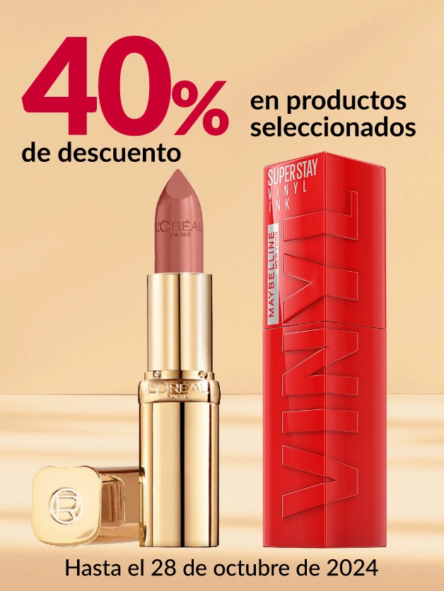 40% de descuento en productos seleccionados de Maybelline y L'Oréal