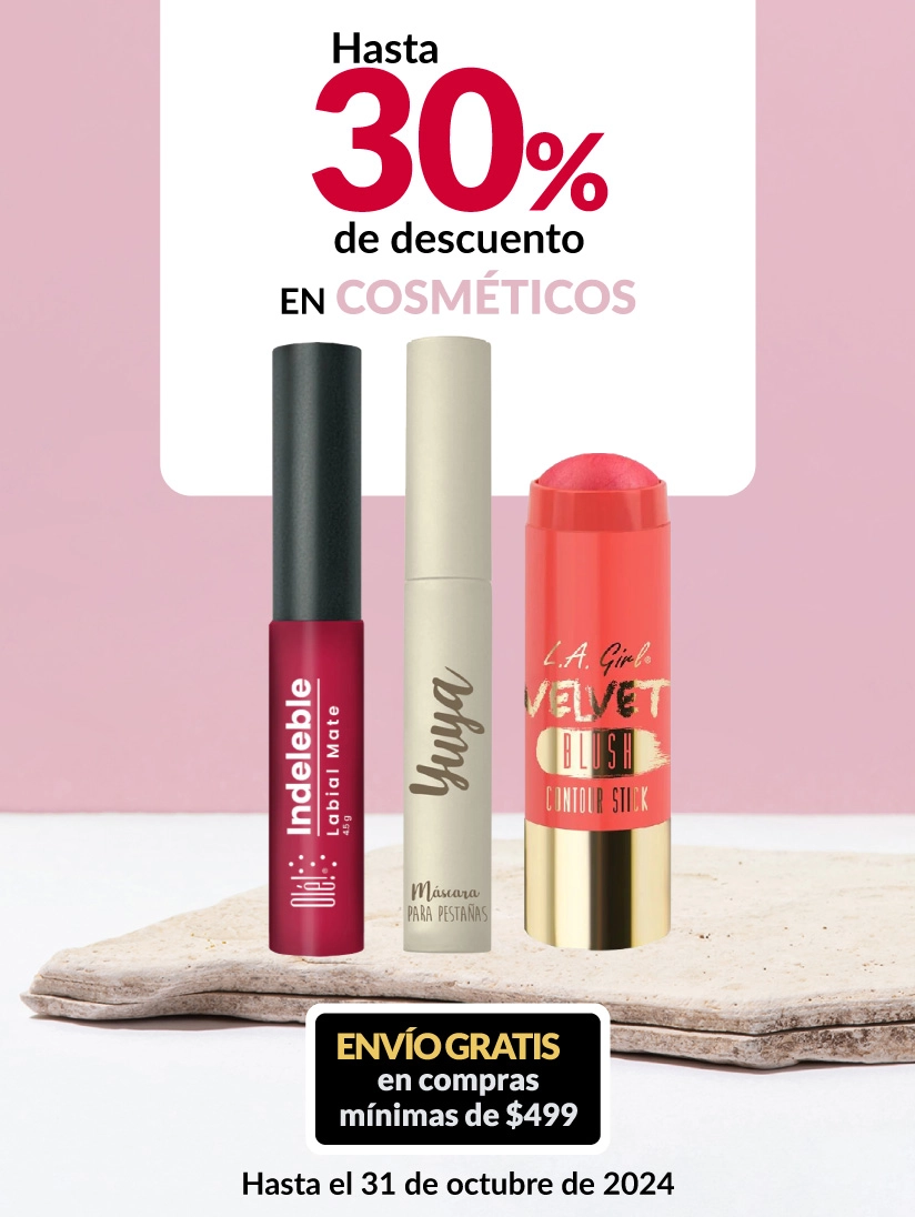 Hasta 30% de descuento en cosméticos