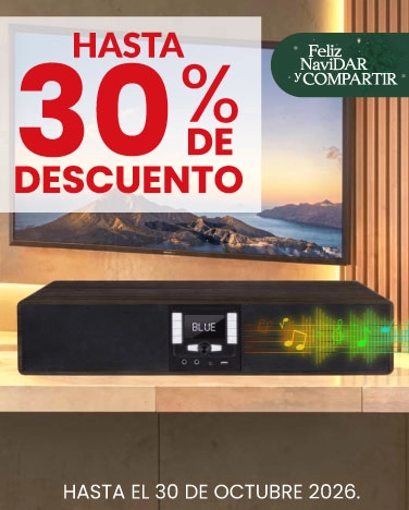 Hasta 30% de descuento en articulos de audio.
