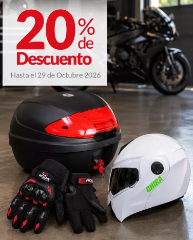 20% de descuento En accesorios de motos