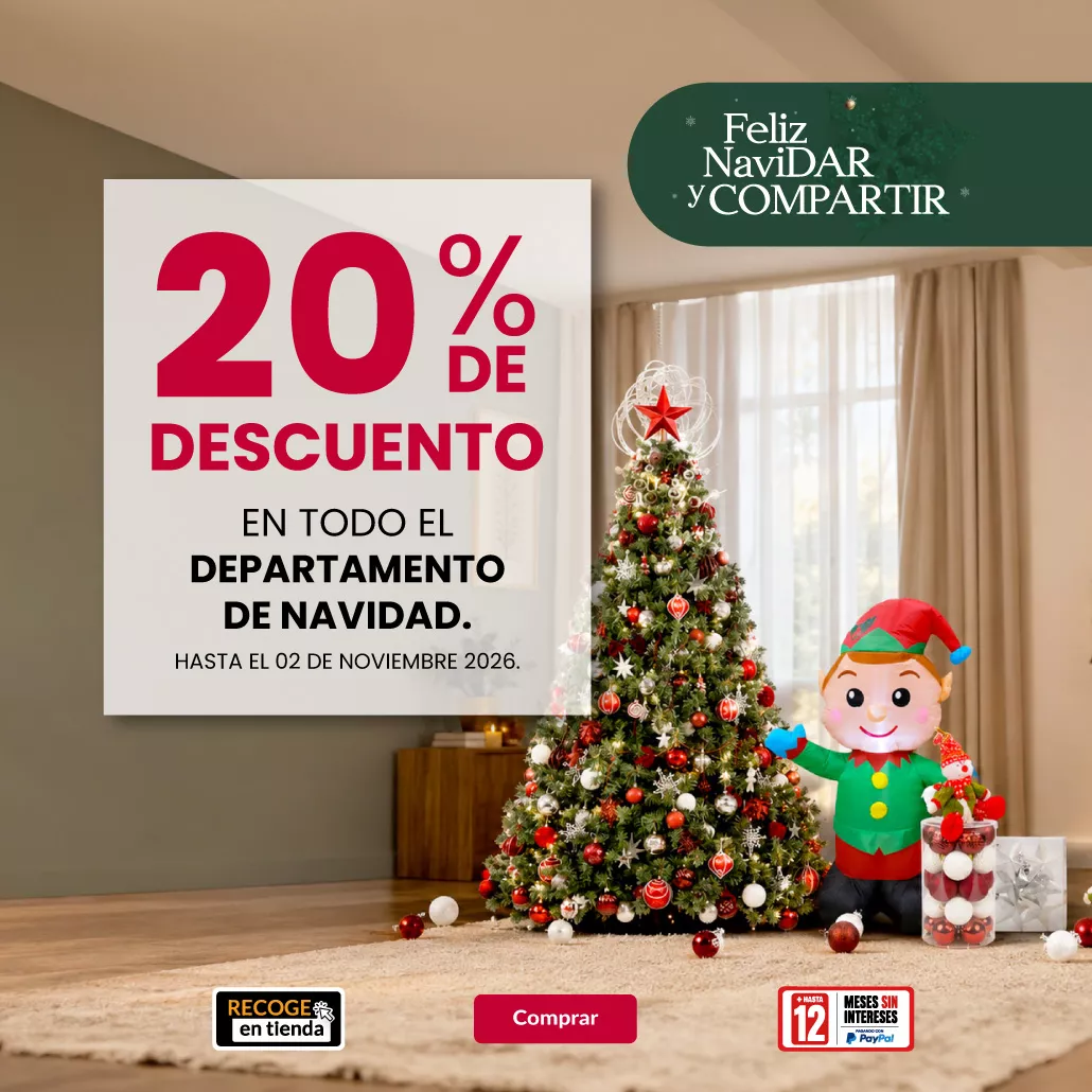 20% de descuento en todo el departamento de Navidad