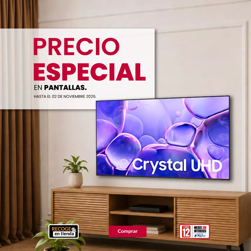 Precios especiales en pantallas de las marcas Pioneer, Samsung, Hisense, Tcl y Hyundai.