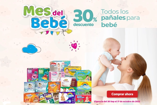 QUINCENA CUIDADO DEL BEBE: 30% de descuento para todos los pañales | Del Sol