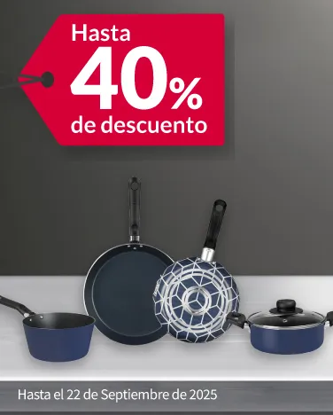 Hasta 40% de descuento en baterías y sartenes