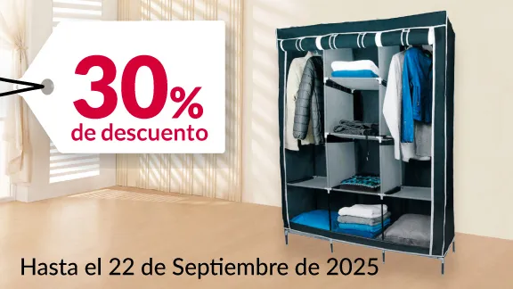 30% de descuento en todos los clósets y zapateras