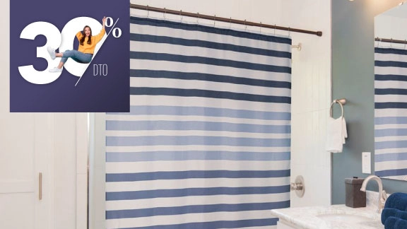 30% de descuento en todas las cortinas para baño