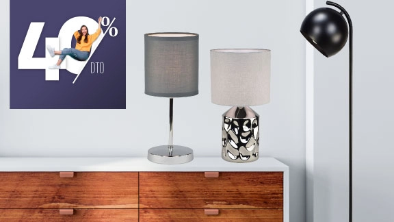 40% de descuento en todas las lámparas