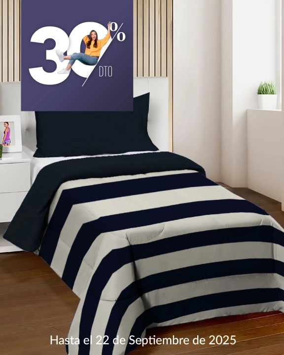 30% de descuento en Essentials Home edredones