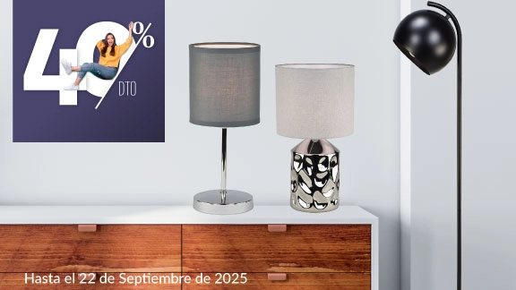 40% de descuento en todas las lámparas