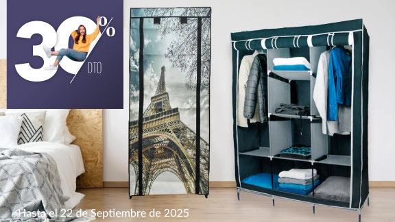 30% de descuento en todos los clósets y zapateras