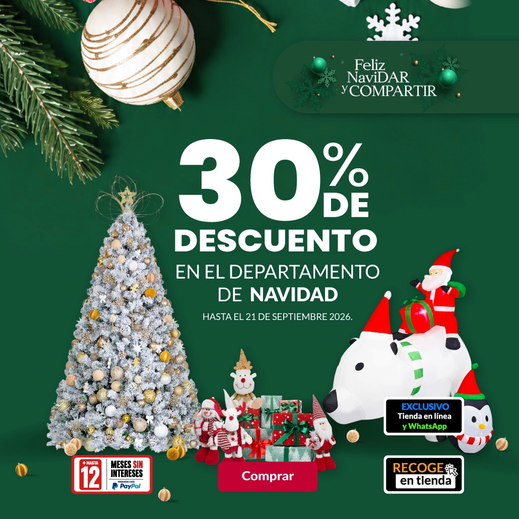 30% de descuento en el departamento de navidad