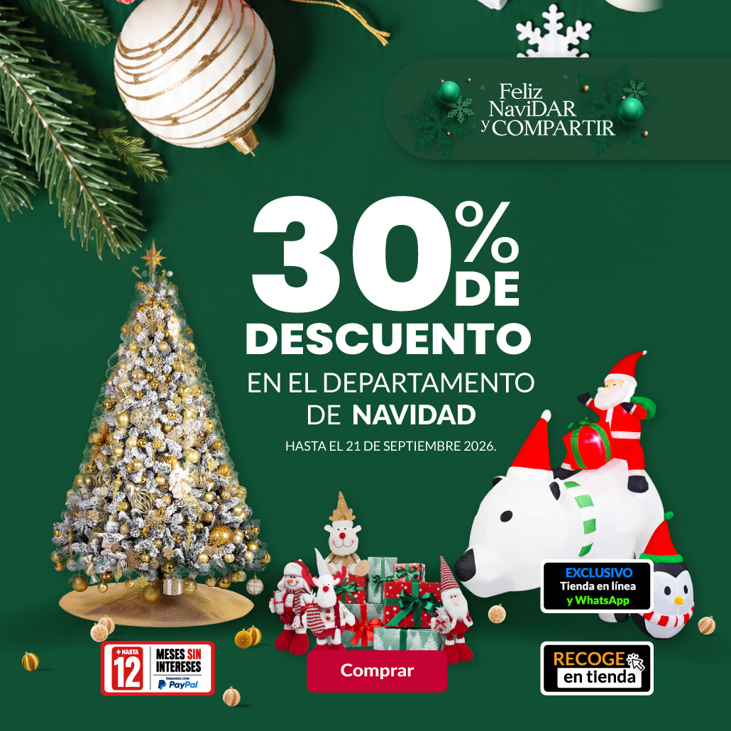 30% de descuento en el departamento de navidad