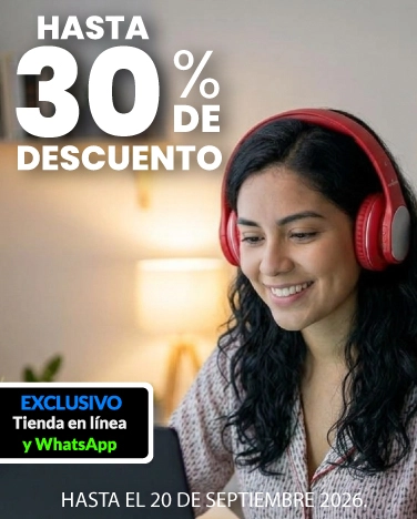 Hasta 30% de descuento en todos los artículos de audio y audífonos