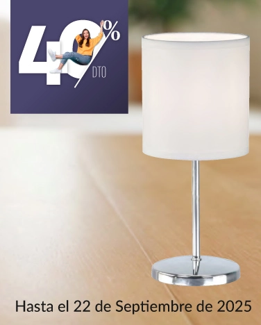 40% de descuento en todas las lámparas