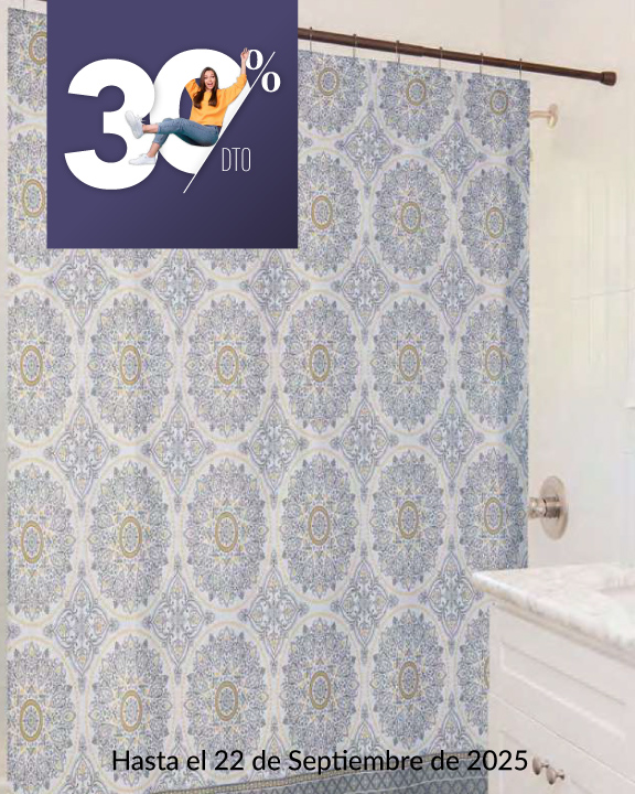 30% de descuento en todas las cortinas para baño