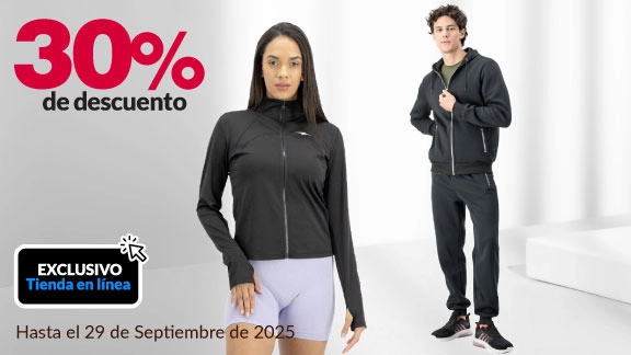 30% de descuento en ropa deportiva