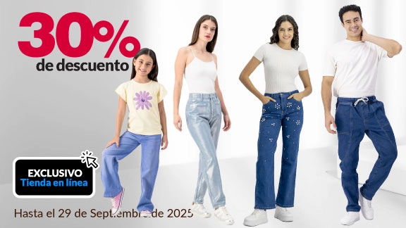 30% de descuento en mezclilla
