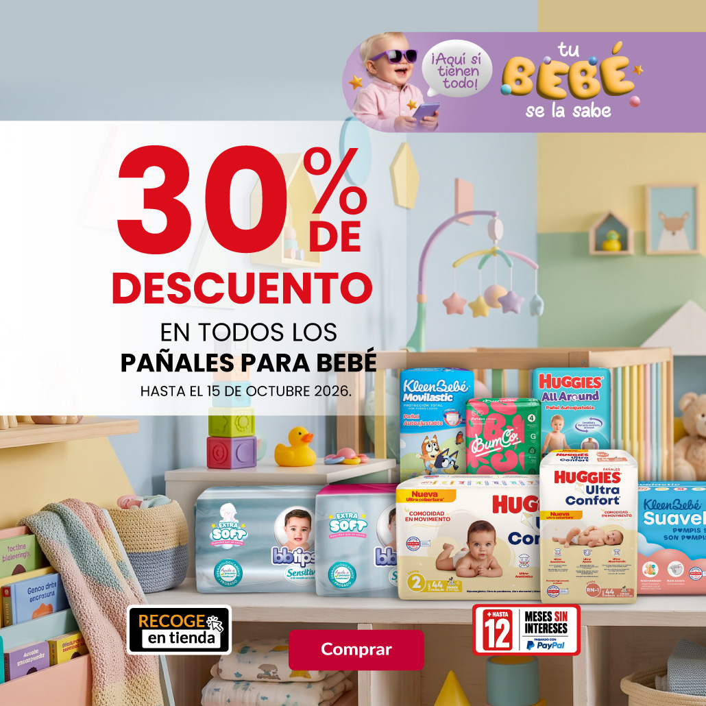 30% desc en todos los pañales para bebe