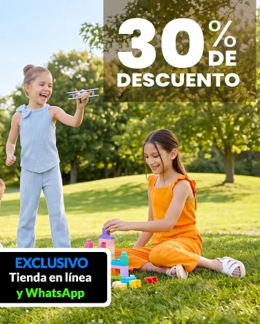 30% de descuento En toda la ropa exterior para ninas