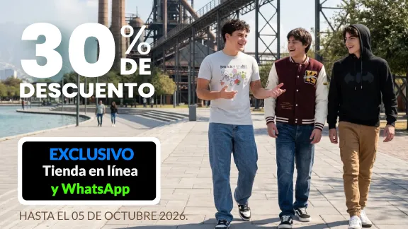 30% de descuento En toda la ropa exterior para chavos