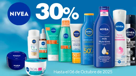 Hasta 30% de descuento en toda la linea Nivea